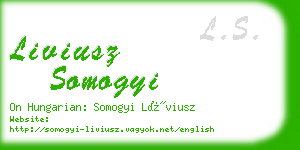 liviusz somogyi business card